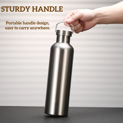 Plastic-free 25oz Stainless Steel Water Bottle